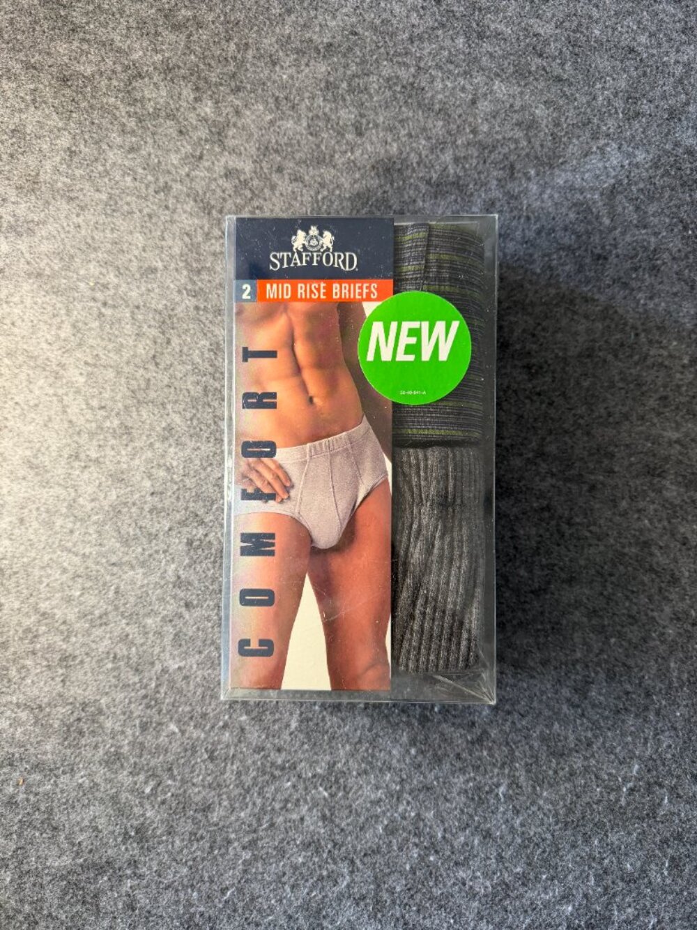 Vintage Stafford Comfort Mid Rise Briefs 2 Pack Large NOS Sealed Rare Underwear
